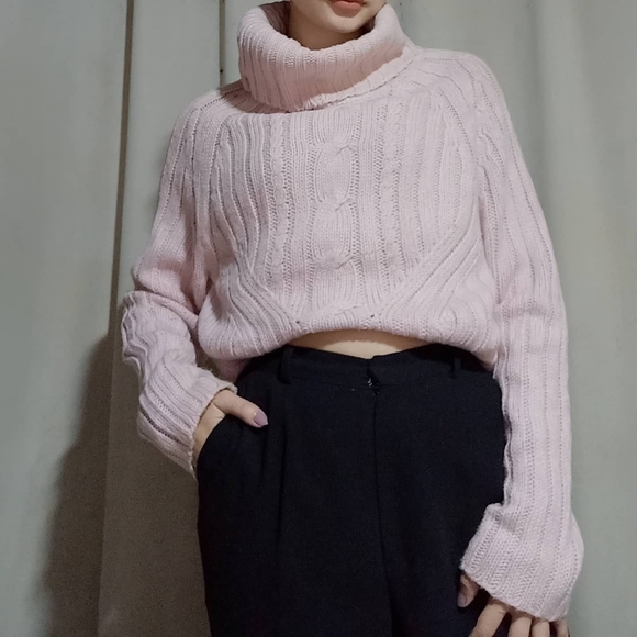 Sweaters - High neck, One size, peach pink